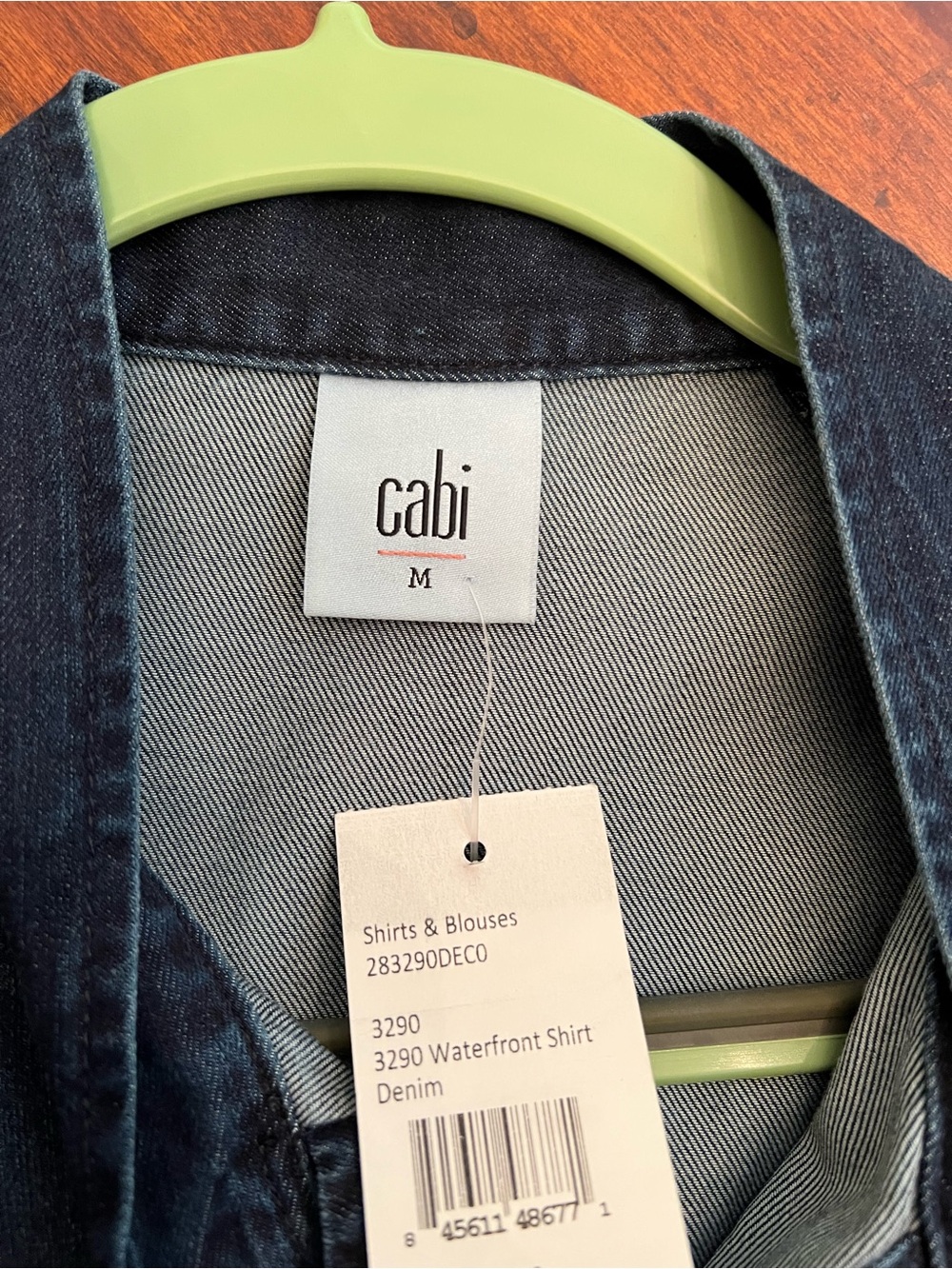 Cabi Waterfront Denim Shirt #3290 | Tie Neck | NWT - Picture 3 of 3